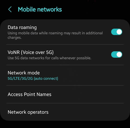 Voice Over 5G on Android